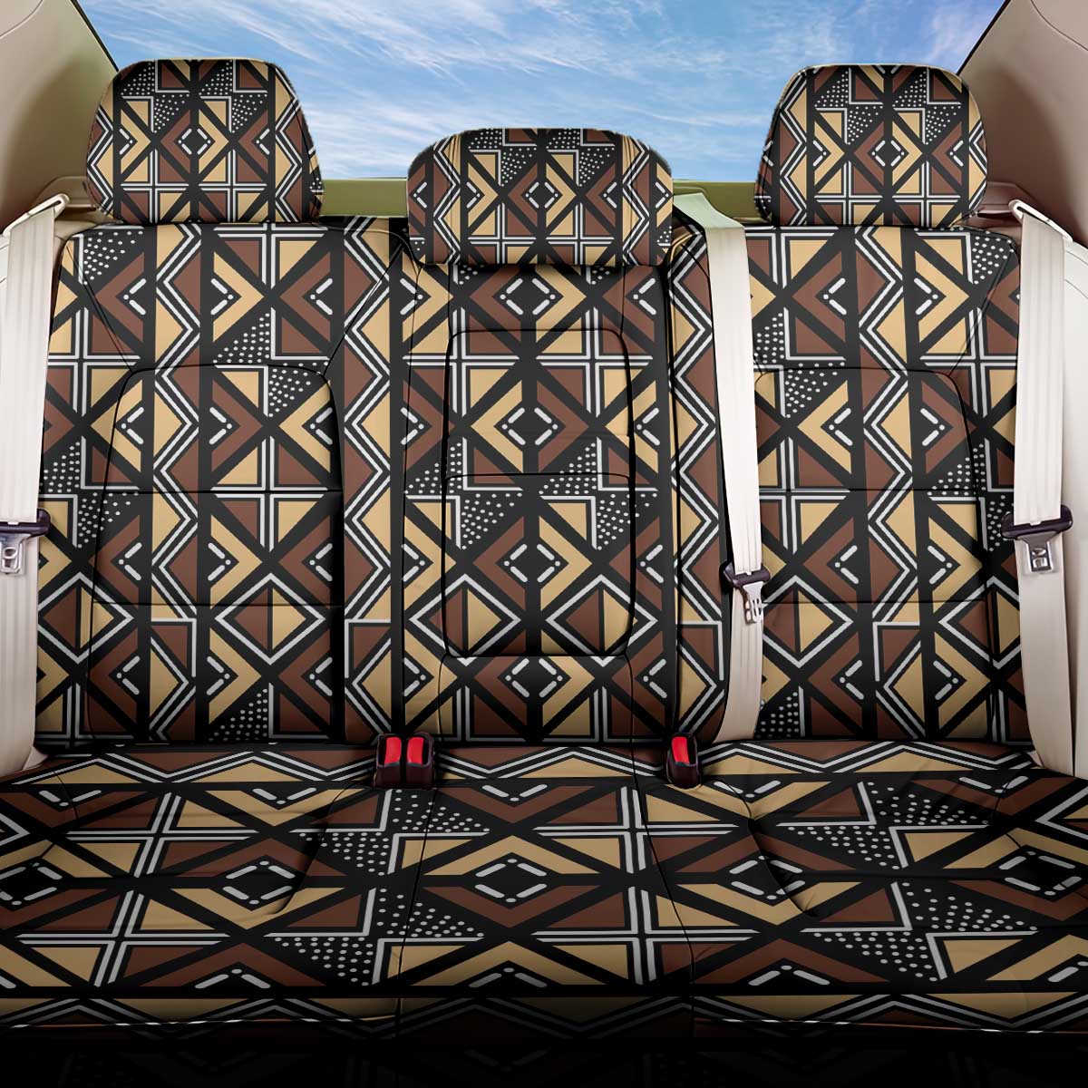 Mali Mud Cloth Legacy Back Car Seat Cover African Tribal Pattern - African Pride