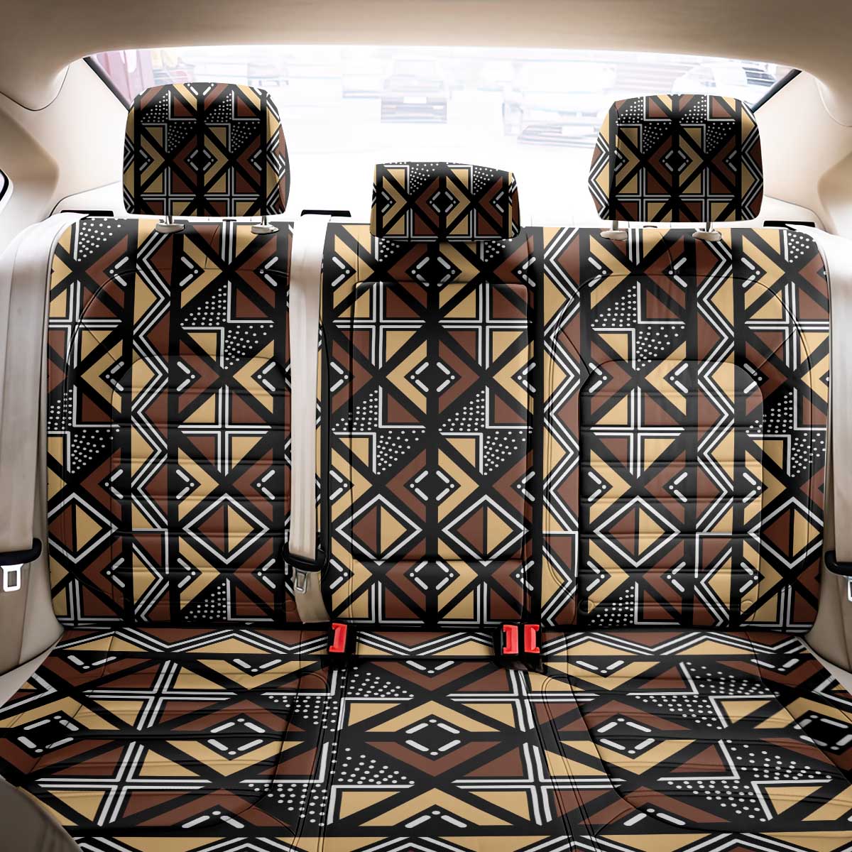 Mali Mud Cloth Legacy Back Car Seat Cover African Tribal Pattern - African Pride