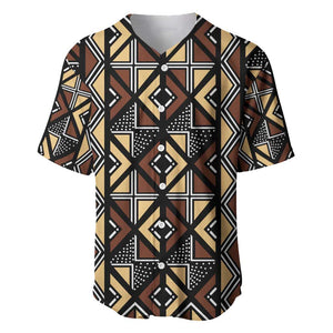 Mali Mud Cloth Legacy Baseball Jersey African Tribal Pattern - African Pride
