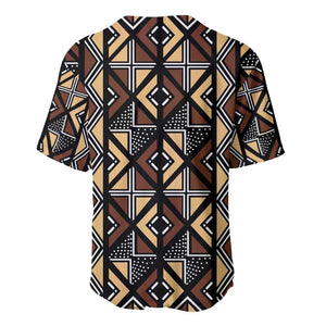 Mali Mud Cloth Legacy Baseball Jersey African Tribal Pattern - African Pride