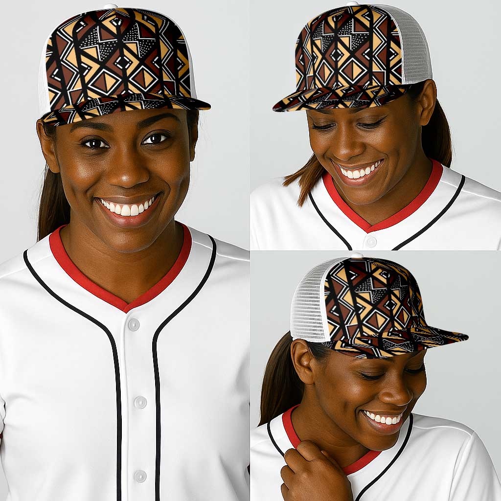 Mali Mud Cloth Legacy Baseball Net Cap African Tribal Pattern - African Pride
