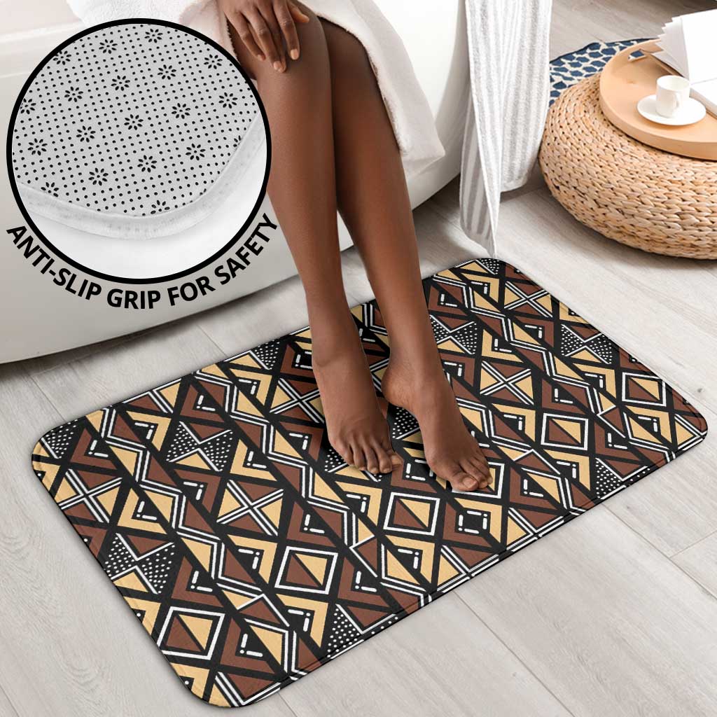 Mali Mud Cloth Legacy Pattern Bathroom Set Ethnic Geometry Style