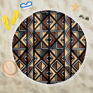 Mali Mud Cloth Legacy Beach Blanket African Tribal Pattern - African Pride