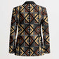 Mali Mud Cloth Legacy Pattern Blazer Ethnic Geometry Style