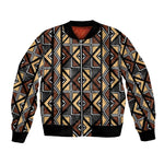 Mali Mud Cloth Legacy Bomber Jacket African Tribal Pattern - African Pride