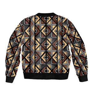 Mali Mud Cloth Legacy Bomber Jacket African Tribal Pattern - African Pride