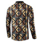 Mali Mud Cloth Legacy Pattern Button Sweatshirt Ethnic Geometry Style
