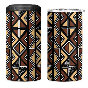 Mali Mud Cloth Legacy 4 in 1 Can Cooler Tumbler African Tribal Pattern - African Pride