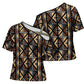 Mali Mud Cloth Legacy Pattern Cross Shoulder Shirt Ethnic Geometry Style