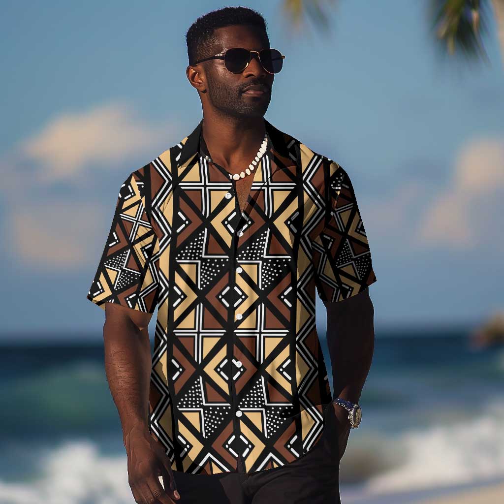 Mali Mud Cloth Legacy Hawaiian Shirt African Tribal Pattern - African Pride
