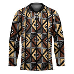 Mali Mud Cloth Legacy Pattern Hockey Jersey Ethnic Geometry Style