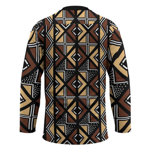 Mali Mud Cloth Legacy Pattern Hockey Jersey Ethnic Geometry Style
