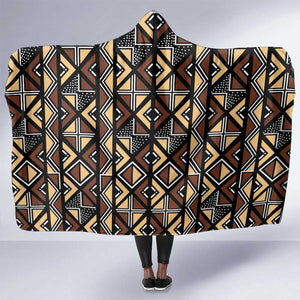 Mali Mud Cloth Legacy Hooded Blanket African Tribal Pattern - African Pride
