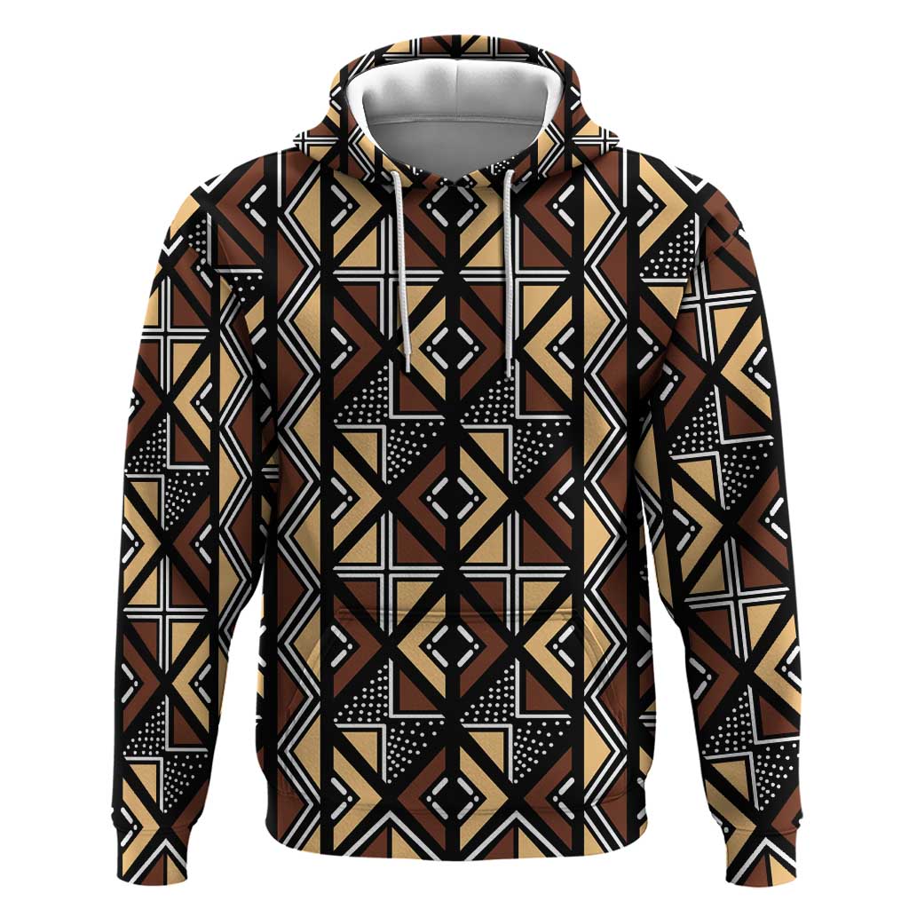 Mali Mud Cloth Legacy Hoodie African Tribal Pattern - African Pride
