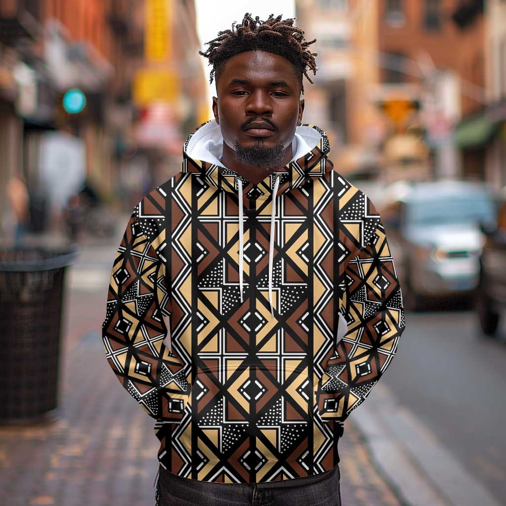 Mali Mud Cloth Legacy Hoodie African Tribal Pattern - African Pride