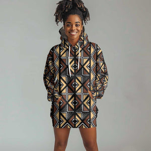 Mali Mud Cloth Legacy Hoodie Dress African Tribal Pattern - African Pride