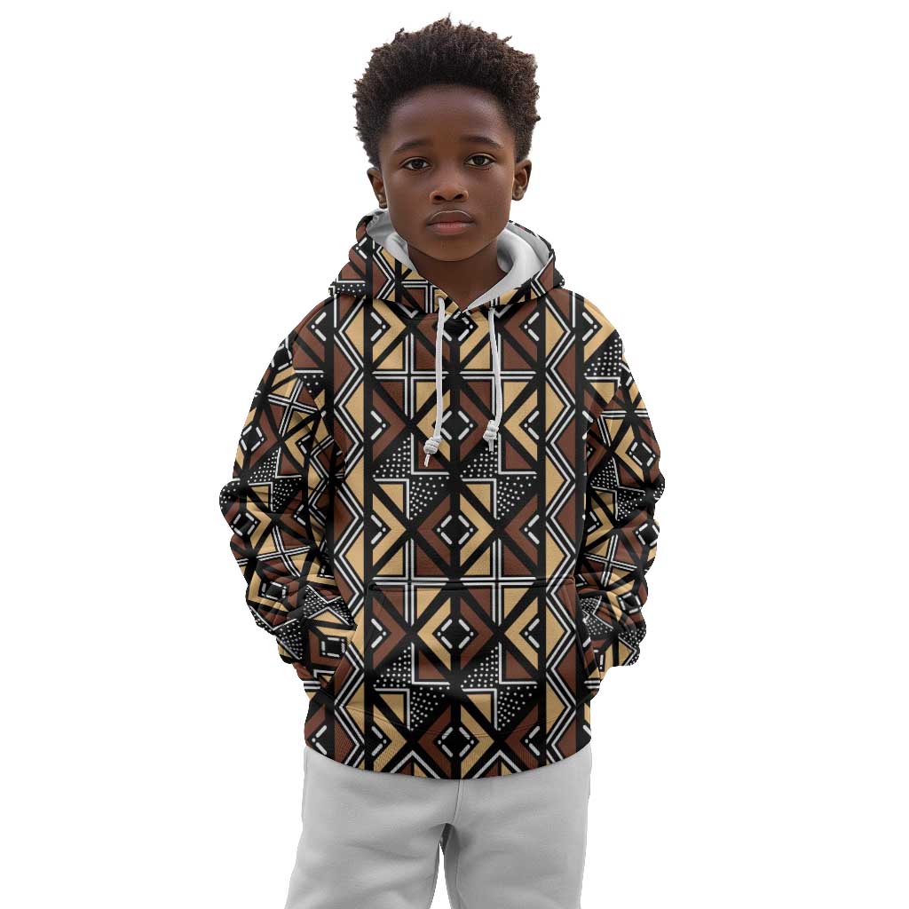 Mali Mud Cloth Legacy Kid Hoodie African Tribal Pattern - African Pride