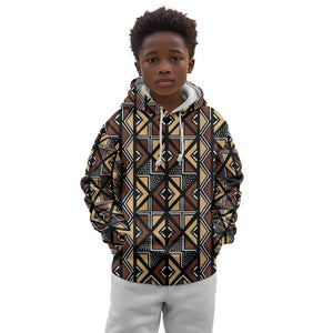 Mali Mud Cloth Legacy Kid Hoodie African Tribal Pattern - African Pride