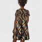 Mali Mud Cloth Legacy Kid Short Sleeve Dress African Tribal Pattern - African Pride