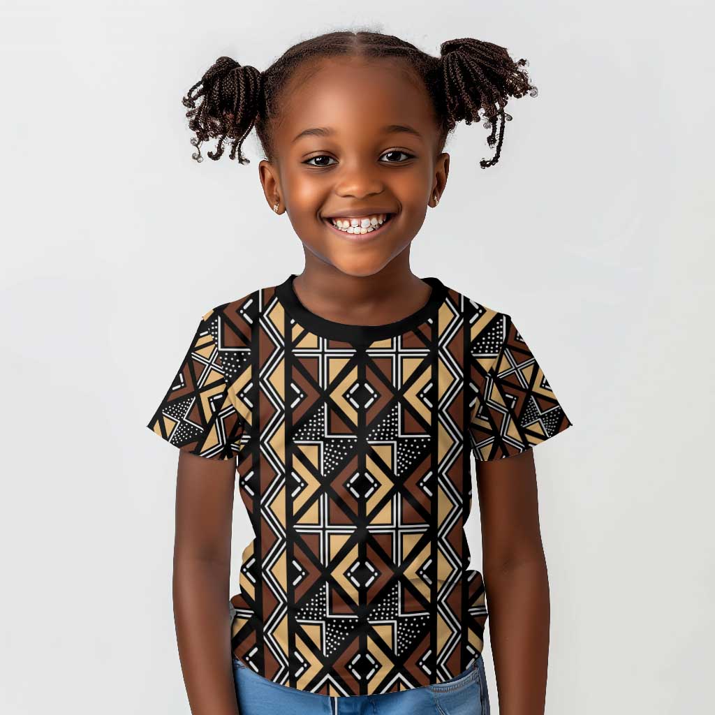 Mali Mud Cloth Legacy Kid T shirt African Tribal Pattern - African Pride