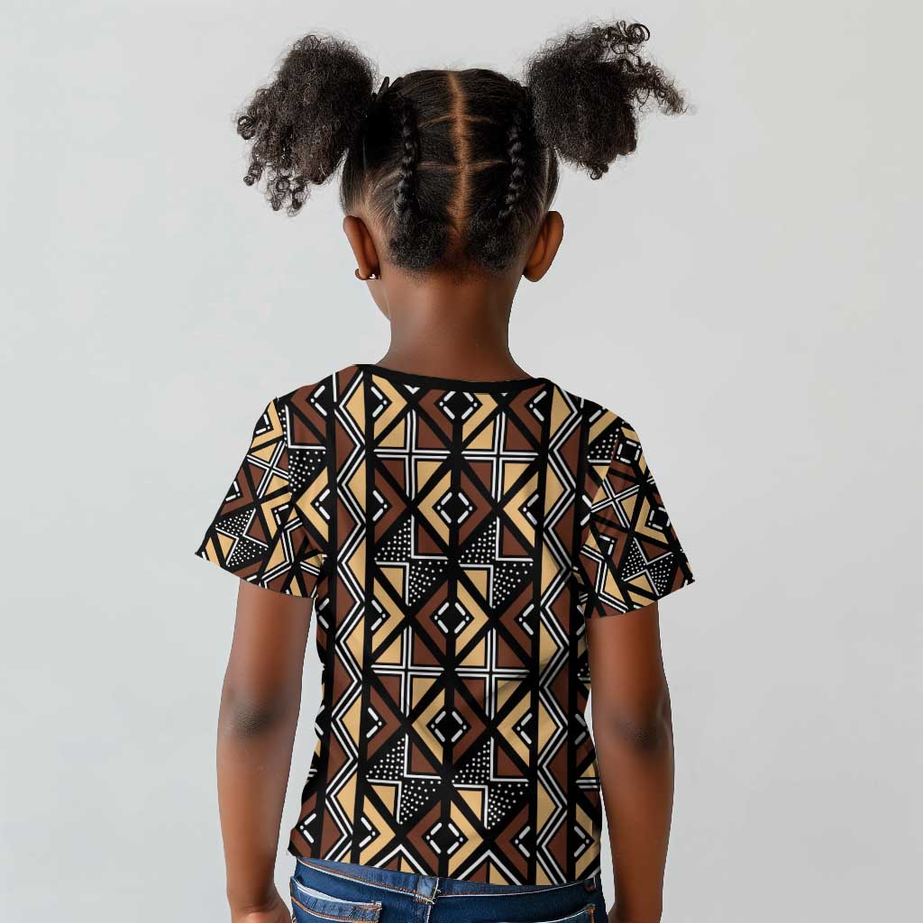 Mali Mud Cloth Legacy Kid T shirt African Tribal Pattern - African Pride