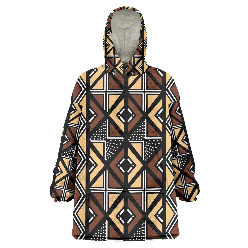 Mali Mud Cloth Legacy Kid Wearable Blanket Hoodie African Tribal Pattern - African Pride