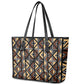 Mali Mud Cloth Legacy Leather Tote Bag African Tribal Pattern - African Pride