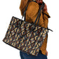 Mali Mud Cloth Legacy Leather Tote Bag African Tribal Pattern - African Pride