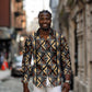 Mali Mud Cloth Legacy Long Sleeve Button Shirt African Tribal Pattern - African Pride