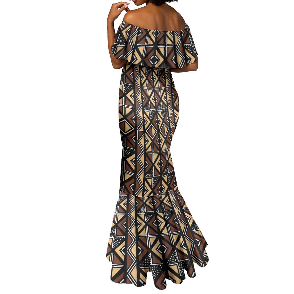 Mali Mud Cloth Legacy Mermaid Dress African Tribal Pattern - African Pride