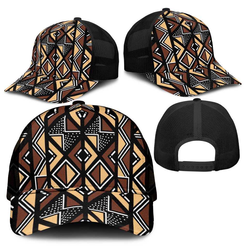 Mali Mud Cloth Legacy Mesh Trucker Cap African Tribal Pattern - African Pride