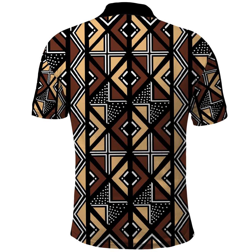 Mali Mud Cloth Legacy Polo Shirt African Tribal Pattern - African Pride