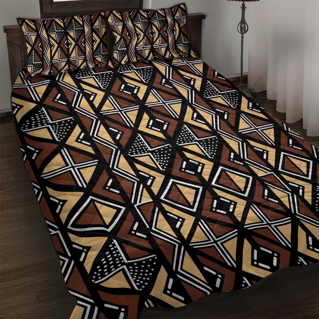 Mali Mud Cloth Legacy Quilt Bed Set African Tribal Pattern - African Pride