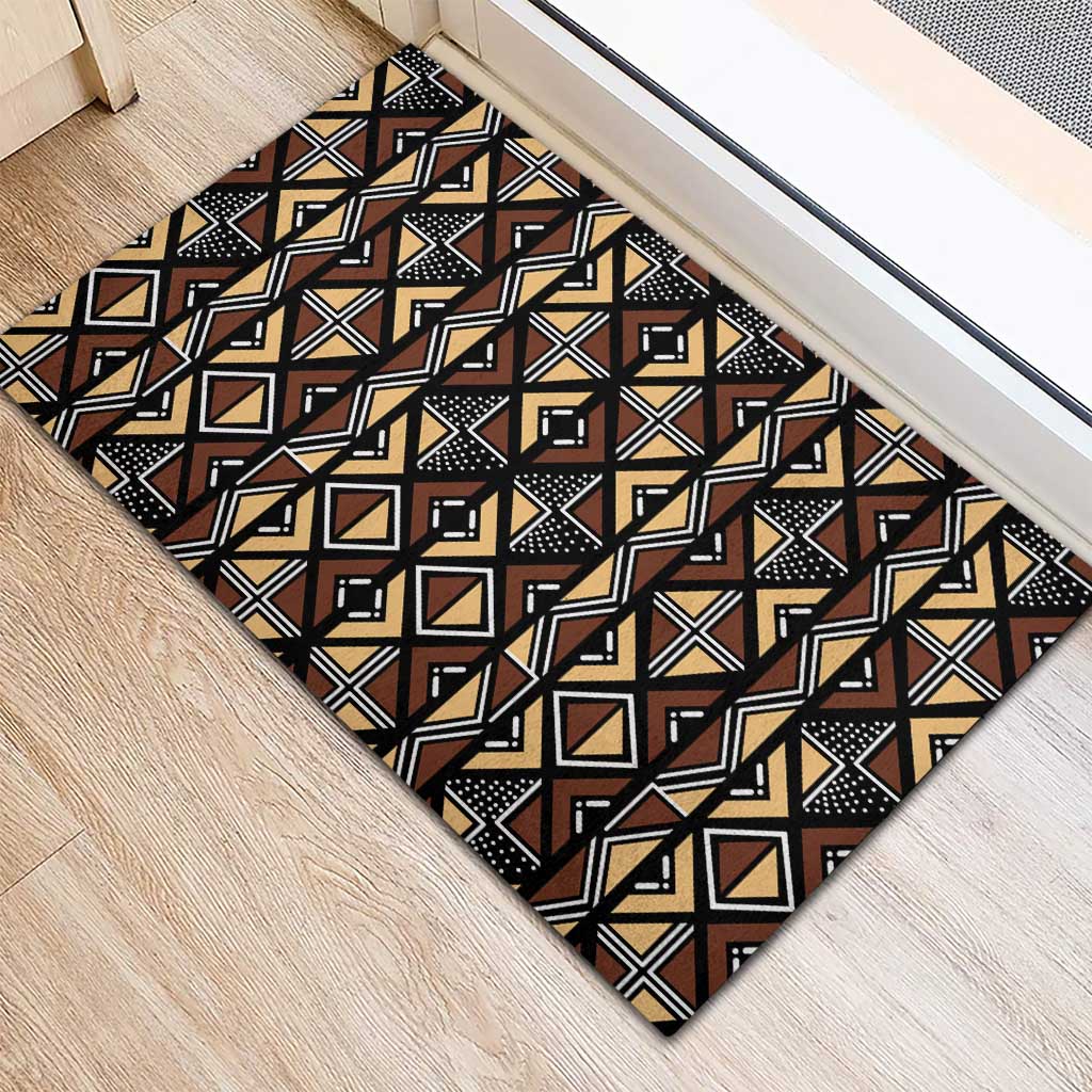 Mali Mud Cloth Legacy Rubber Doormat African Tribal Pattern - African Pride