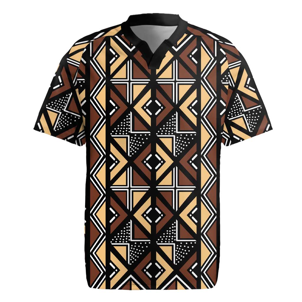 Mali Mud Cloth Legacy Rugby Jersey African Tribal Pattern - African Pride