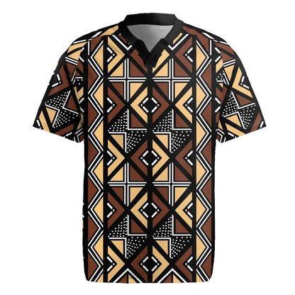 Mali Mud Cloth Legacy Rugby Jersey African Tribal Pattern - African Pride