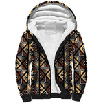 Mali Mud Cloth Legacy Sherpa Hoodie African Tribal Pattern - African Pride