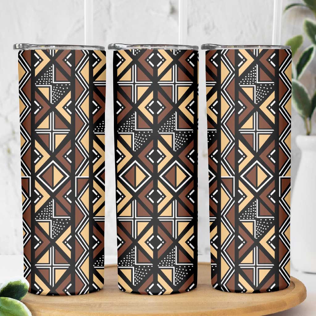 Mali Mud Cloth Legacy Skinny Tumbler African Tribal Pattern - African Pride
