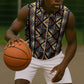 Mali Mud Cloth Legacy Sleeveless Zip Hoodie African Tribal Pattern - African Pride