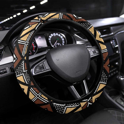 Mali Mud Cloth Legacy Steering Wheel Cover African Tribal Pattern - African Pride
