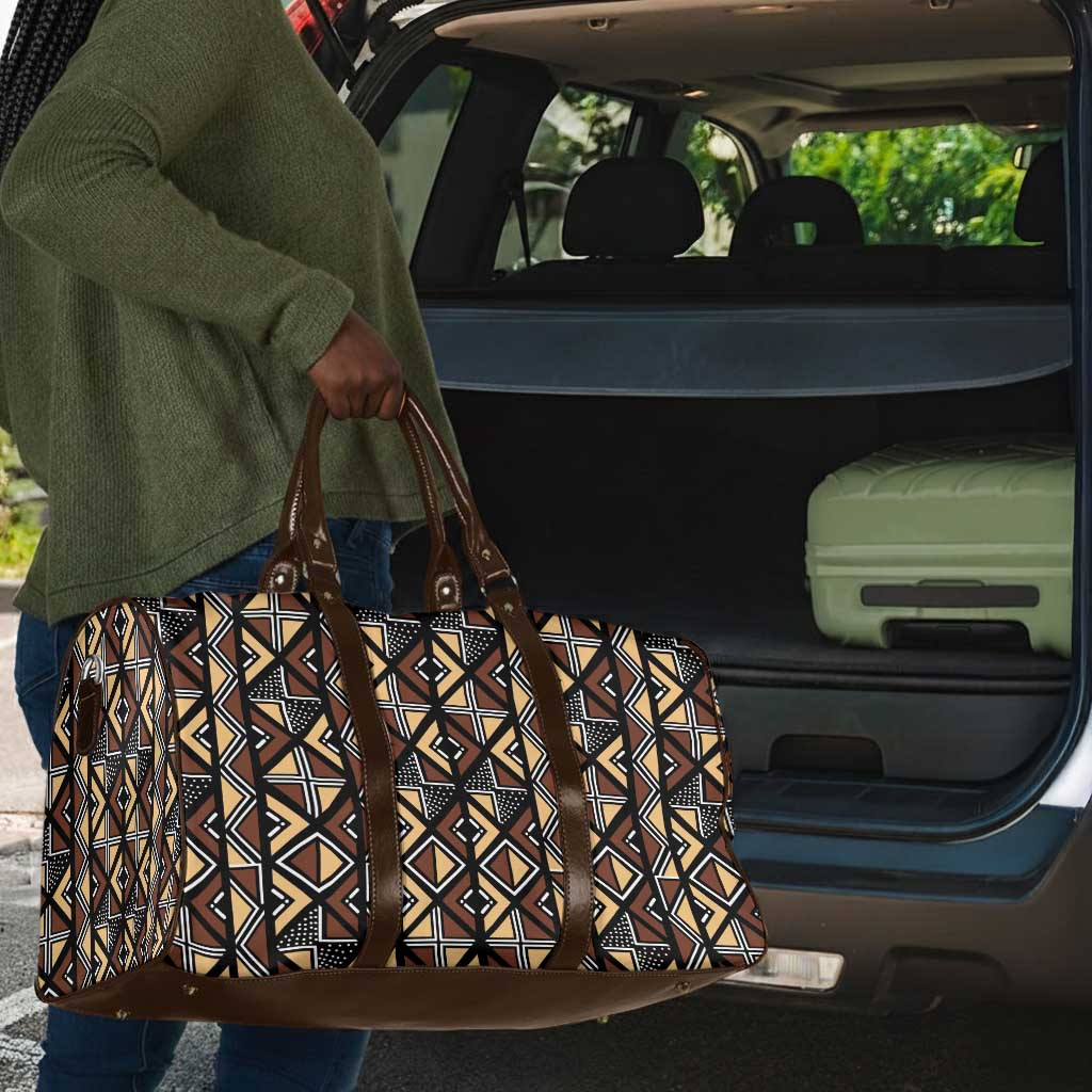 Mali Mud Cloth Legacy Pattern Travel Bag Ethnic Geometry Style