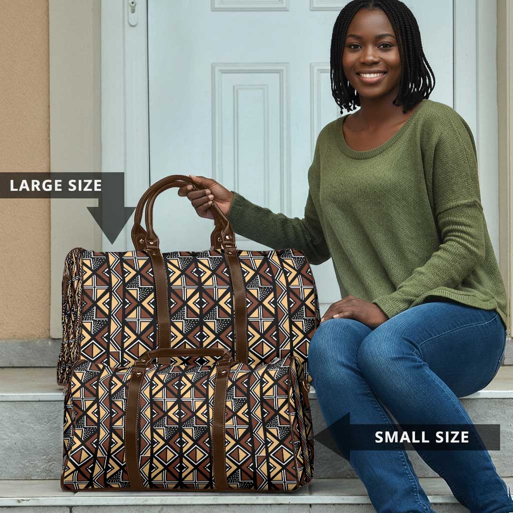 Mali Mud Cloth Legacy Pattern Travel Bag Ethnic Geometry Style