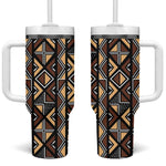 Mali Mud Cloth Legacy Tumbler With Handle African Tribal Pattern - African Pride