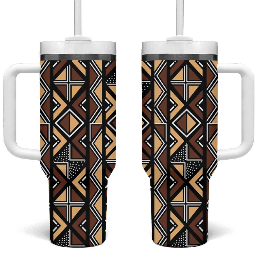 Mali Mud Cloth Legacy Tumbler With Handle African Tribal Pattern - African Pride