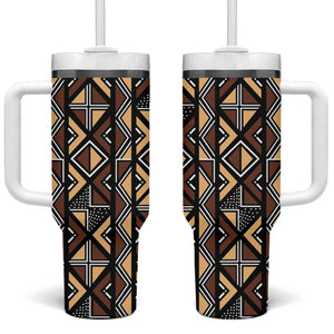 Mali Mud Cloth Legacy Tumbler With Handle African Tribal Pattern - African Pride