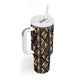 Mali Mud Cloth Legacy Tumbler With Handle African Tribal Pattern - African Pride