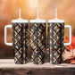 Mali Mud Cloth Legacy Tumbler With Handle African Tribal Pattern - African Pride