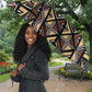 Mali Mud Cloth Legacy Pattern Umbrella Ethnic Geometry Style
