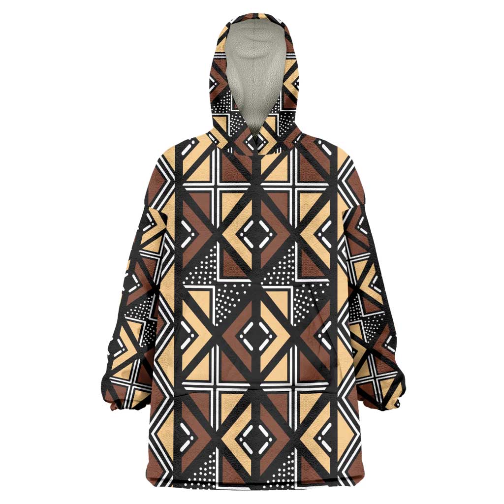 Mali Mud Cloth Legacy Wearable Blanket Hoodie African Tribal Pattern - African Pride