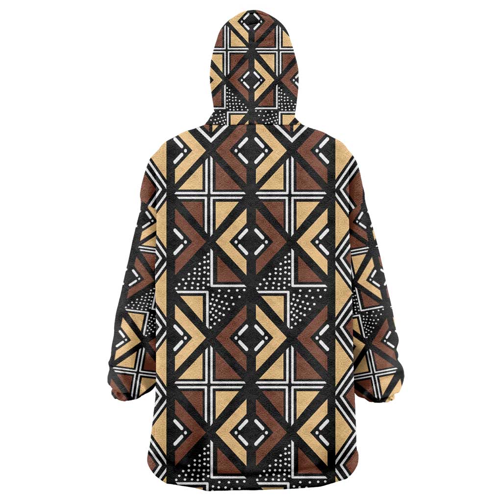 Mali Mud Cloth Legacy Wearable Blanket Hoodie African Tribal Pattern - African Pride
